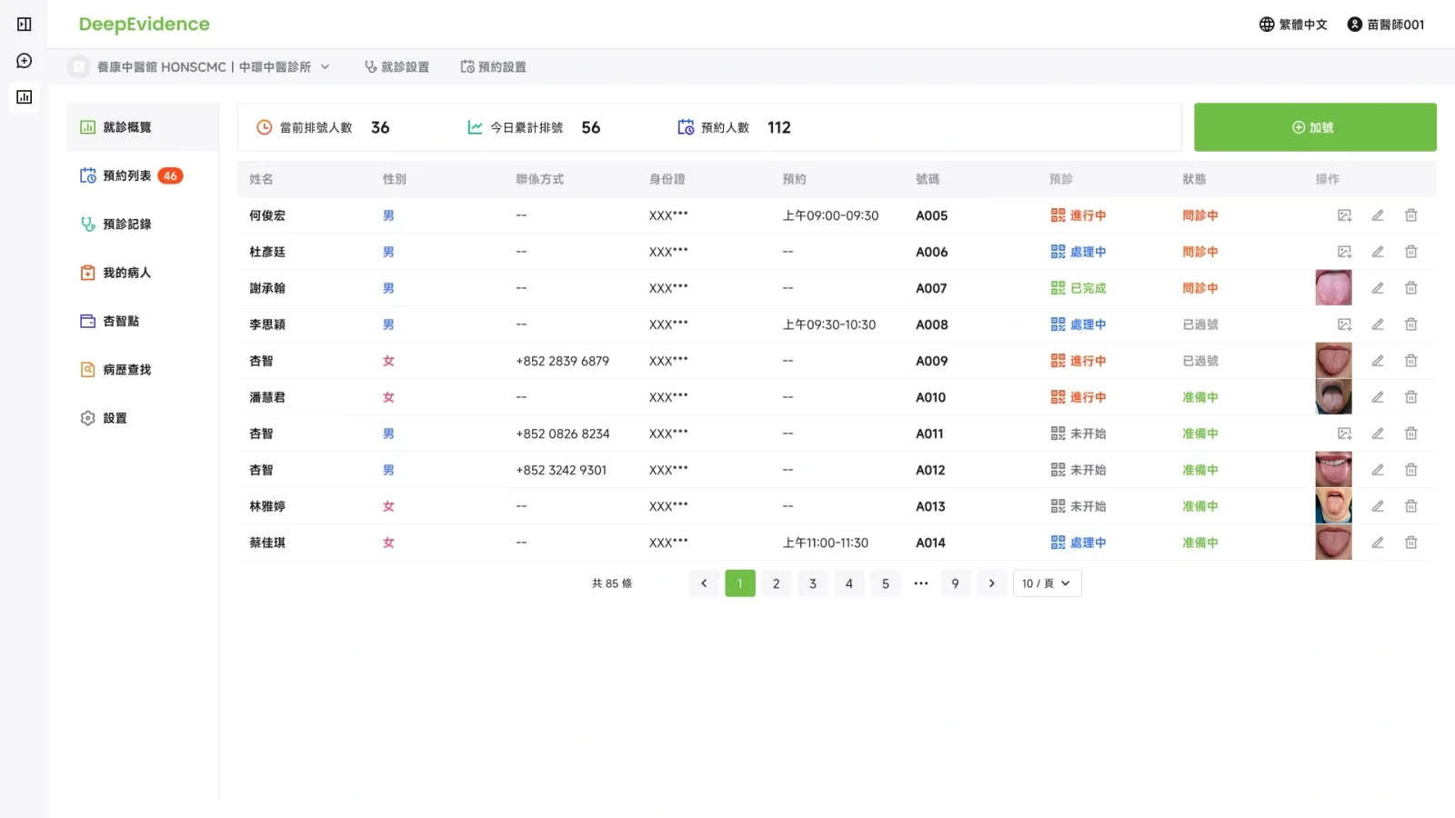就诊概览 / 两组状态,各自回答问题
